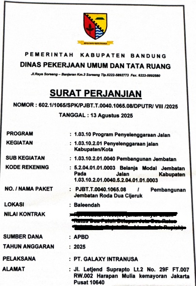 Perjanjian Jembatan Cijeruk - Arsip kontrak PT. Galaxy Intranusa 2025