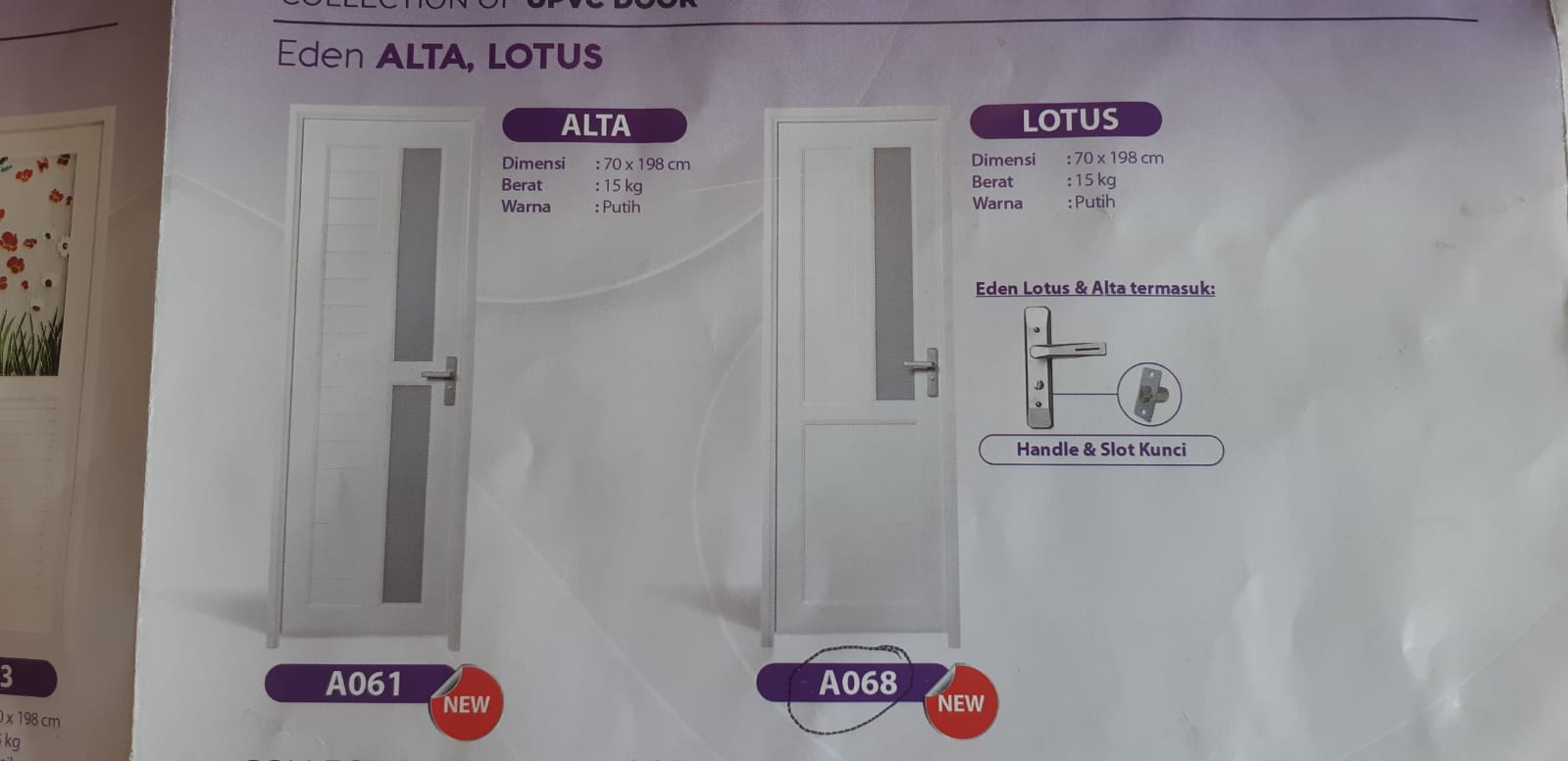 PT. Galaxy Intranusa - Material pintu uPVC proyek bangunan